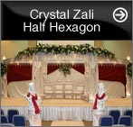 Crystal Zali Half Hexagon Mandap